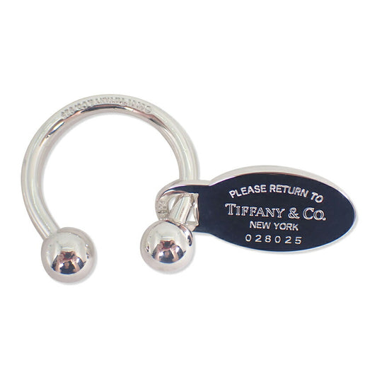 【中古】TIFFANY/ティファニー 925 リターントゥ オーバルタグ キーリング/j259-1