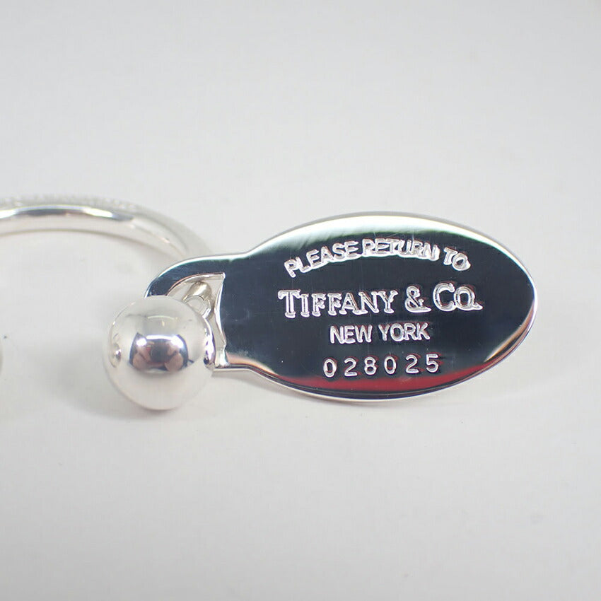 【中古】TIFFANY/ティファニー 925 リターントゥ オーバルタグ キーリング/j259-1