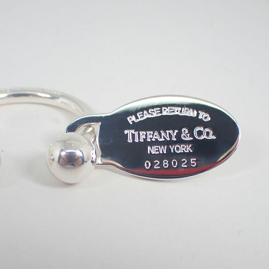 【中古】TIFFANY/ティファニー 925 リターントゥ オーバルタグ キーリング/j259-1