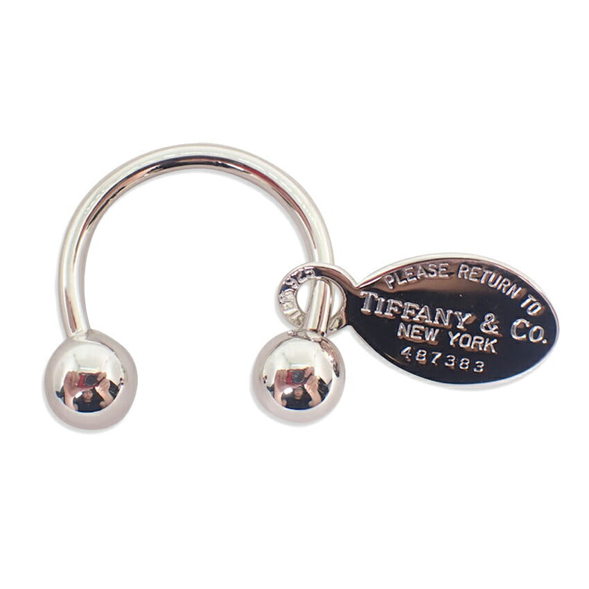 【中古】TIFFANY/ティファニー 925 リターントゥ オーバルタグ キーリング/j259-3