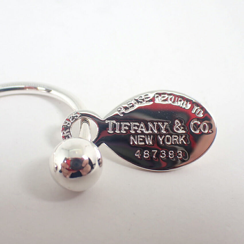 【中古】TIFFANY/ティファニー 925 リターントゥ オーバルタグ キーリング/j259-3