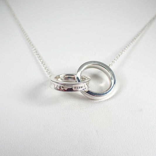 【中古】TIFFANY/ティファニー 925 1837 インターロッキング ペンダント/ネックレス/j259-5