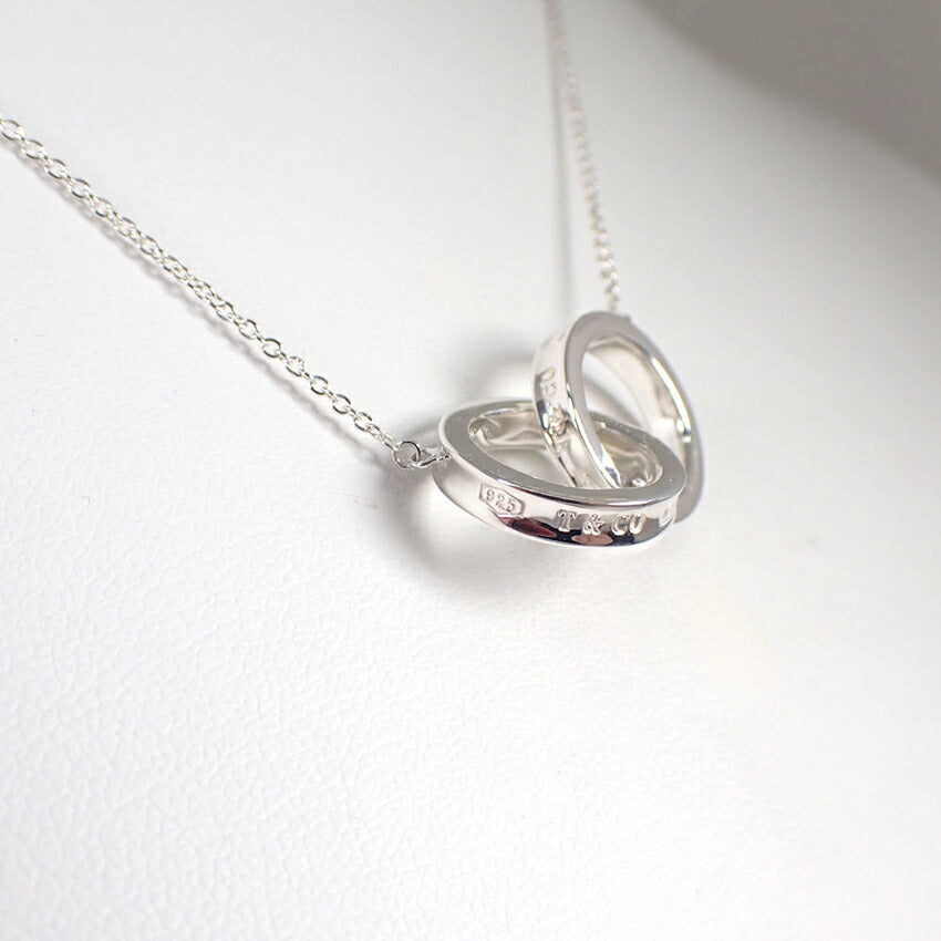 【中古】TIFFANY/ティファニー 925 1837 インターロッキング ペンダント/ネックレス/j259-5
