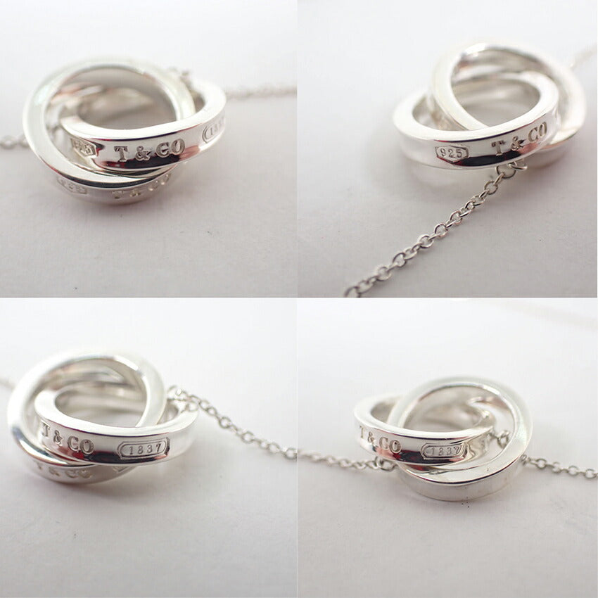 【中古】TIFFANY/ティファニー 925 1837 インターロッキング ペンダント/ネックレス/j259-5