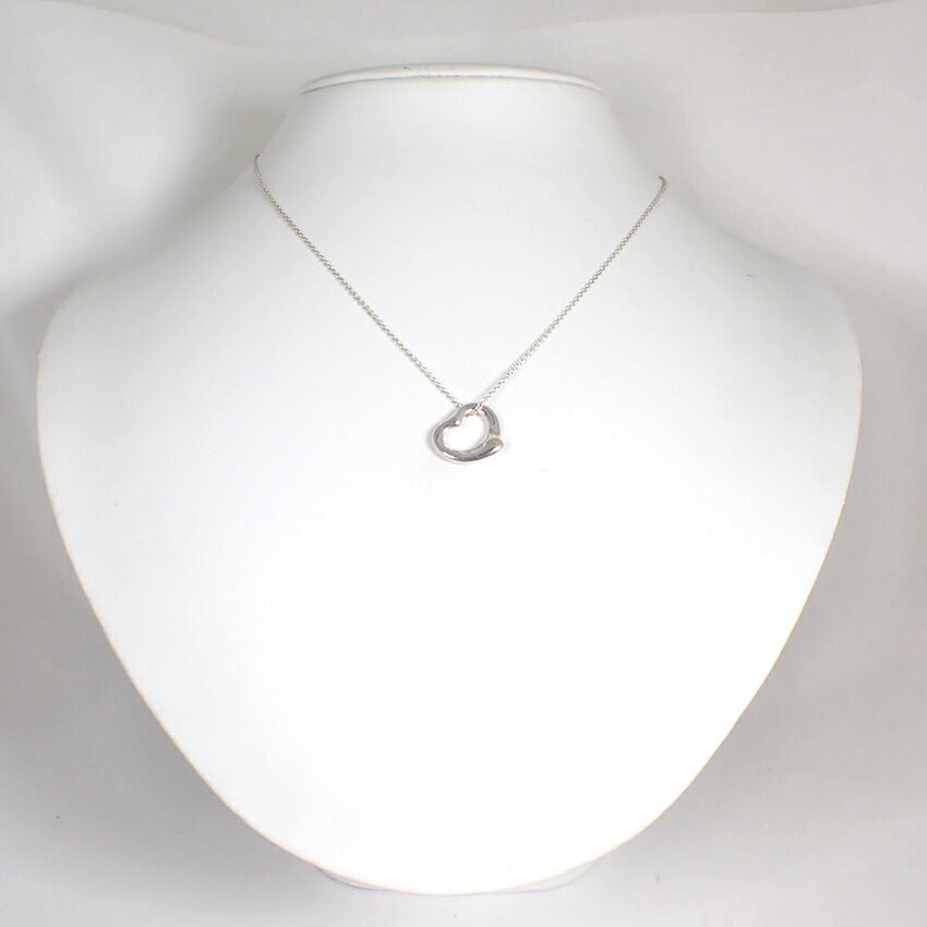 【中古】TIFFANY/ティファニー 925 オープンハート ペンダント/ネックレス/j260-2