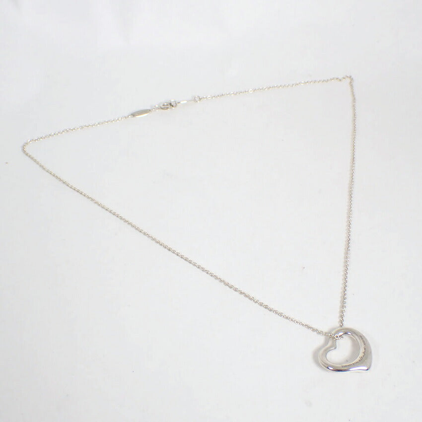 【中古】TIFFANY/ティファニー 925 オープンハート ペンダント/ネックレス/j260-2