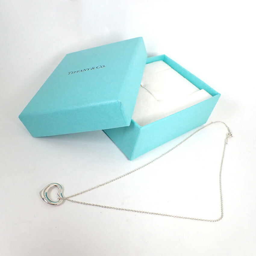 【中古】TIFFANY/ティファニー 925 オープンハート ペンダント/ネックレス/j260-2