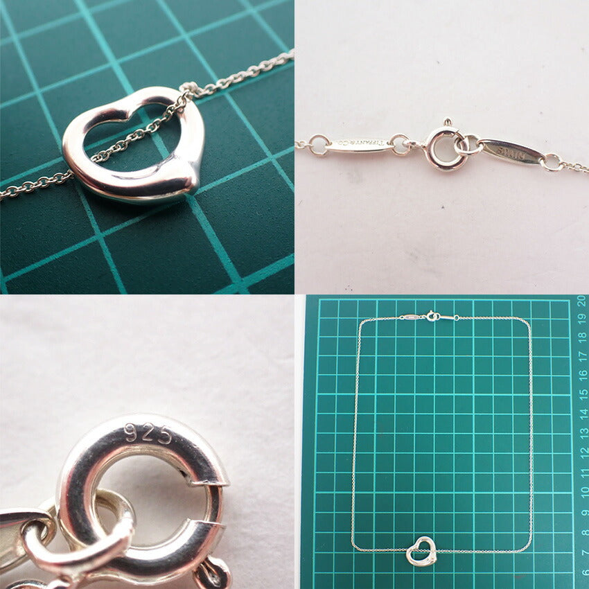 【中古】TIFFANY/ティファニー 925 オープンハート ペンダント/ネックレス/j260-2