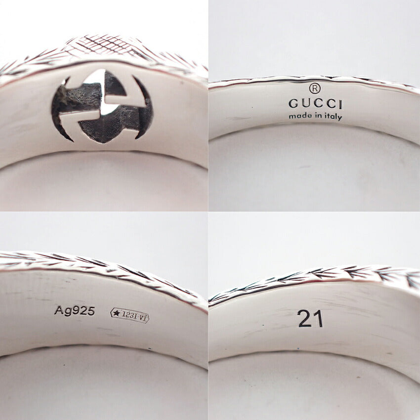 【中古】GUCCI/グッチ 925 インターロッキングG リング /20号/j260-7