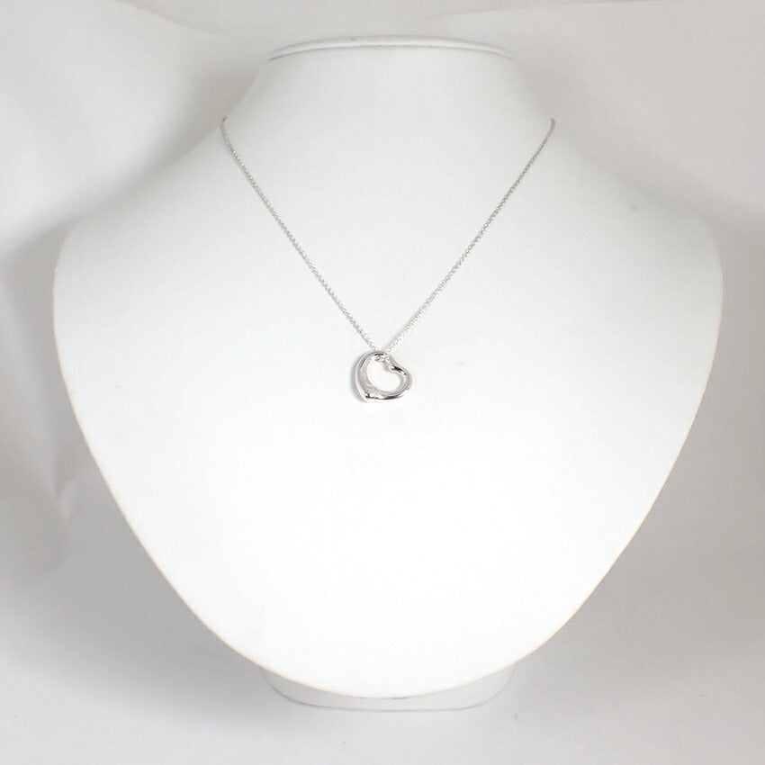 【中古】TIFFANY/ティファニー 925 オープンハート ペンダント/ネックレス/j260-8