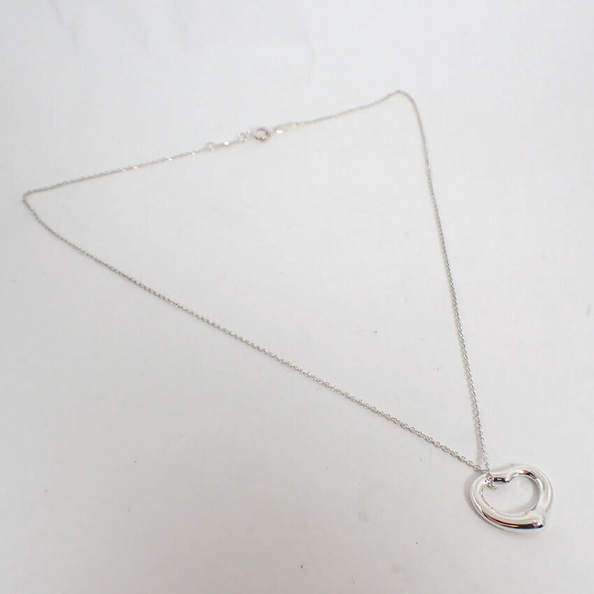 【中古】TIFFANY/ティファニー 925 オープンハート ペンダント/ネックレス/j260-8