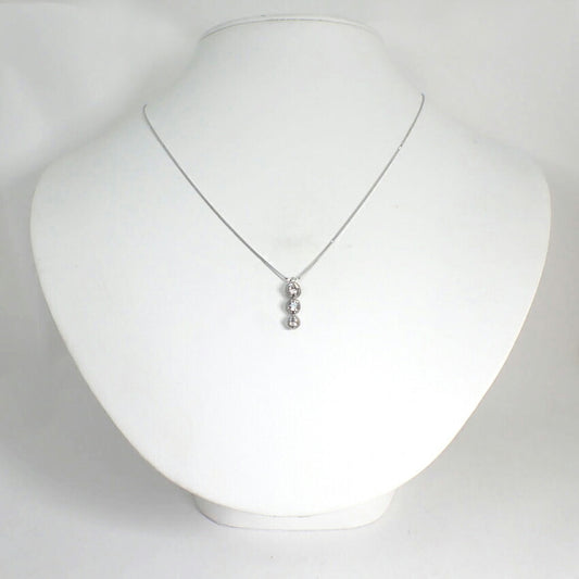 【中古】PT850/900/ダイヤモンド/0.52ct/トリロジー/ペンダント/ネックレス/j261-11
