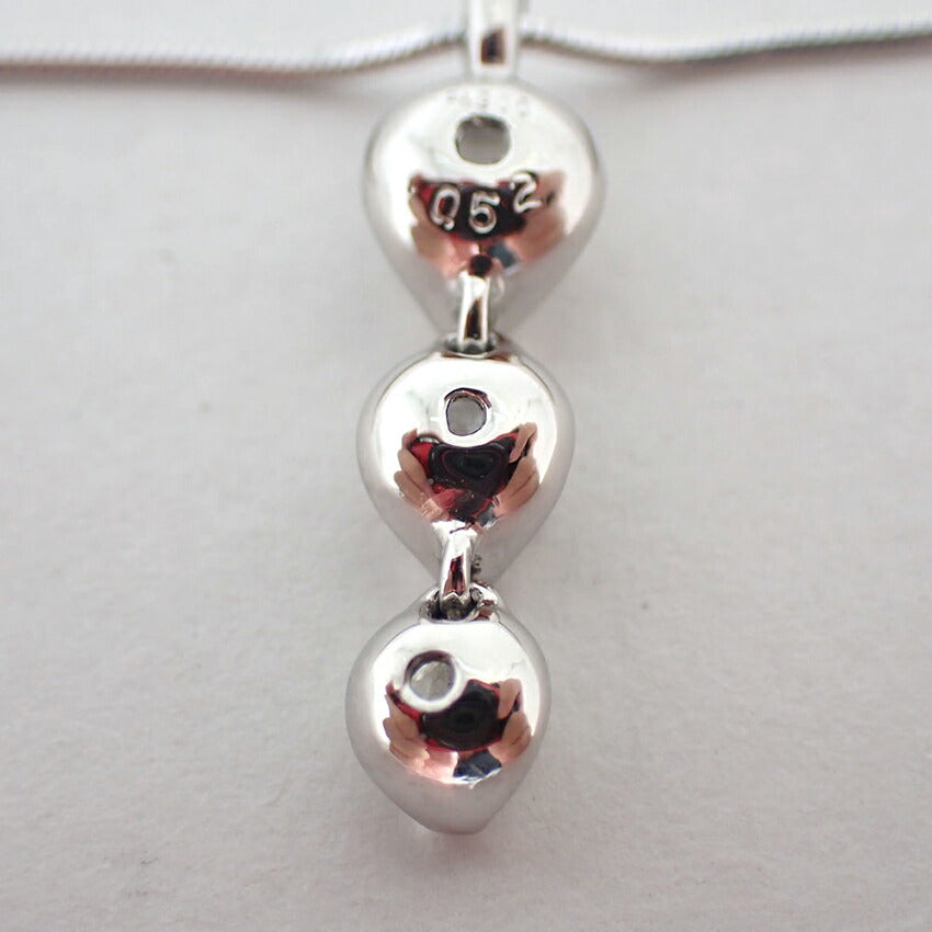 【中古】PT850/900/ダイヤモンド/0.52ct/トリロジー/ペンダント/ネックレス/j261-11