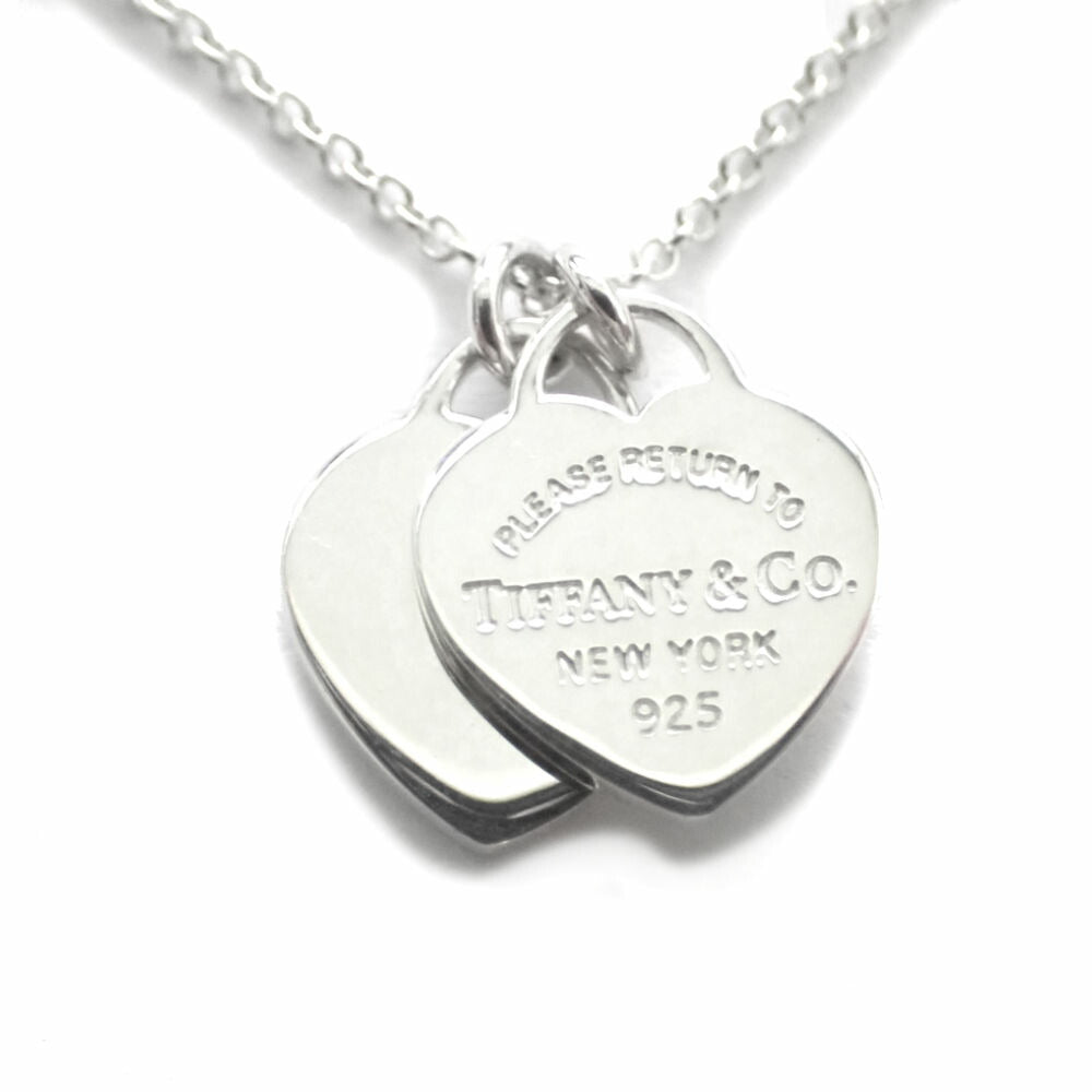 【中古】TIFFANY/ティファニー/925/ダブルハート/ペンダント/ネックレス/j261-1
