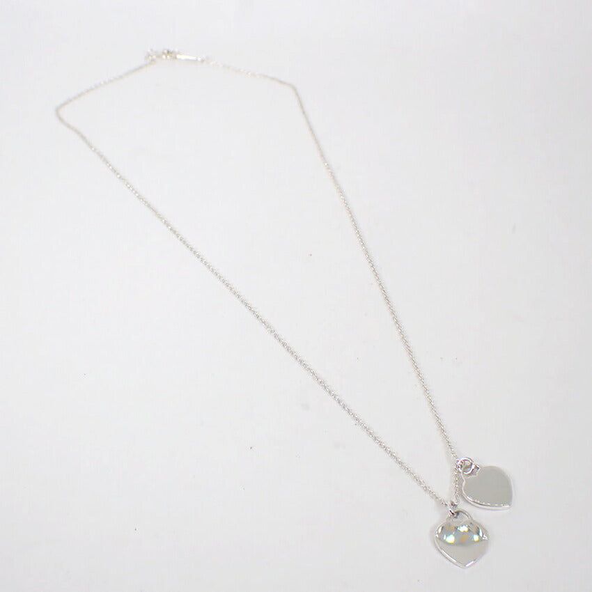 【中古】TIFFANY/ティファニー/925/ダブルハート/ペンダント/ネックレス/j261-1