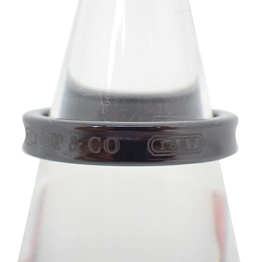 【中古】TIFFANY/ティファニー/Ti/ブラックチタン/1837/ナロー/リング/16.5号/j261-3