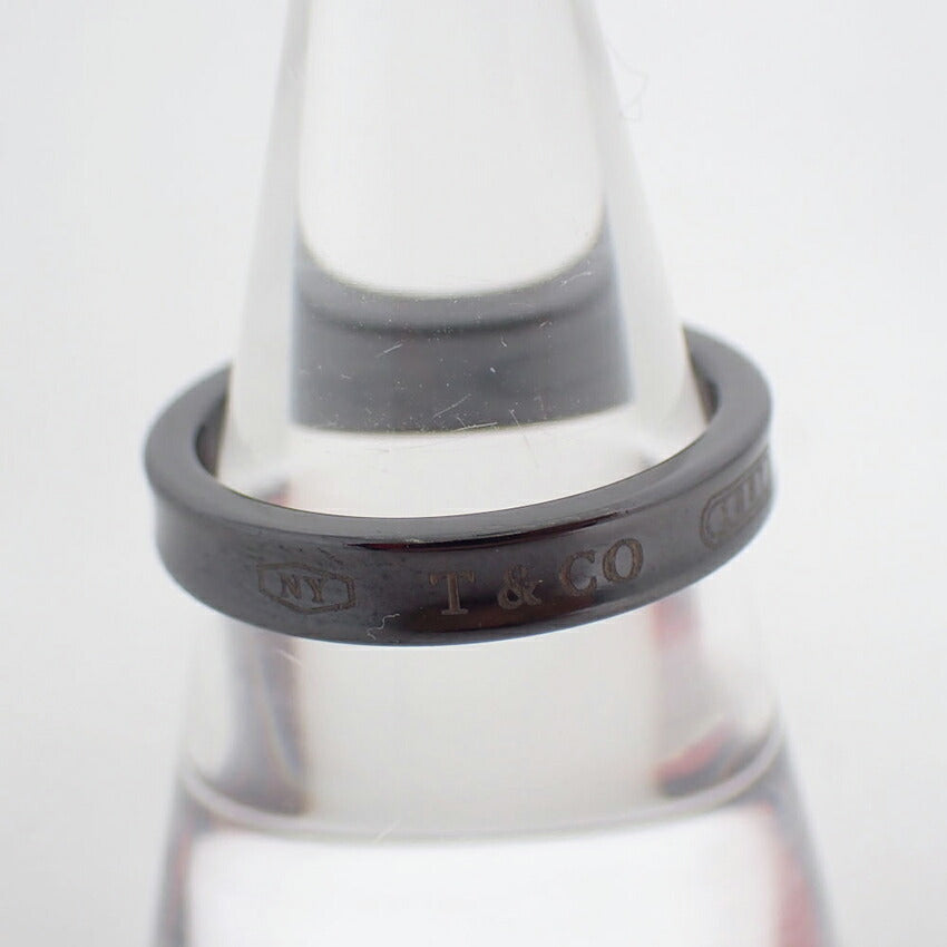 【中古】TIFFANY/ティファニー/Ti/ブラックチタン/1837/ナロー/リング/16.5号/j261-3