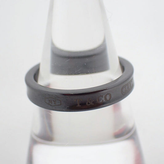 【中古】TIFFANY/ティファニー/Ti/ブラックチタン/1837/ナロー/リング/16.5号/j261-3