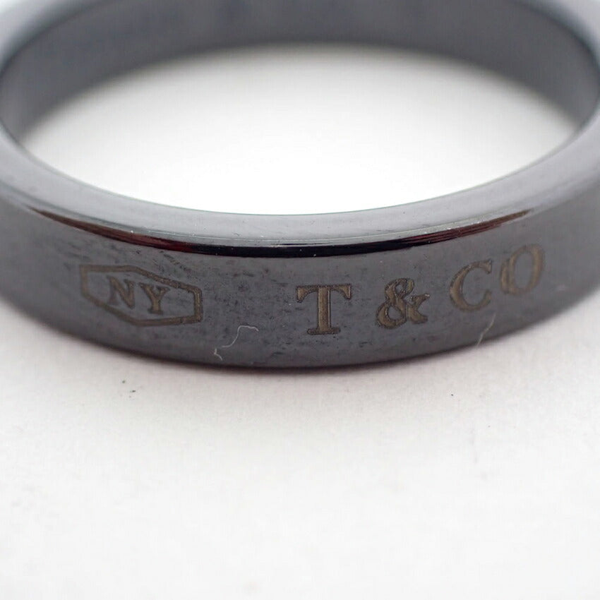 【中古】TIFFANY/ティファニー/Ti/ブラックチタン/1837/ナロー/リング/16.5号/j261-3