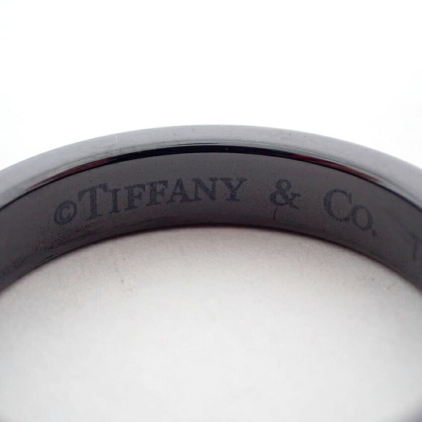 【中古】TIFFANY/ティファニー/Ti/ブラックチタン/1837/ナロー/リング/16.5号/j261-3