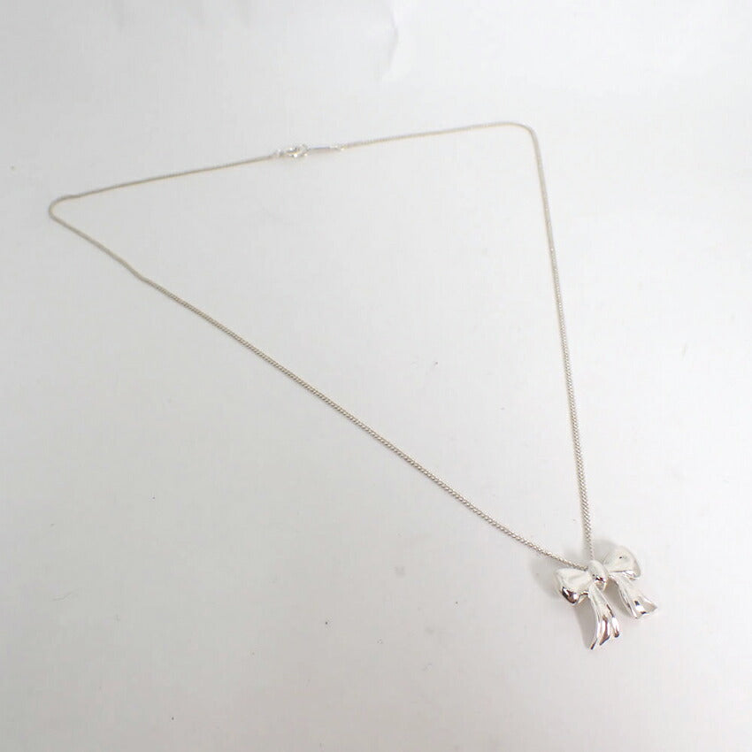 【中古】TIFFANY/ティファニー/925/リボン/ペンダント/ネックレス/j261-8