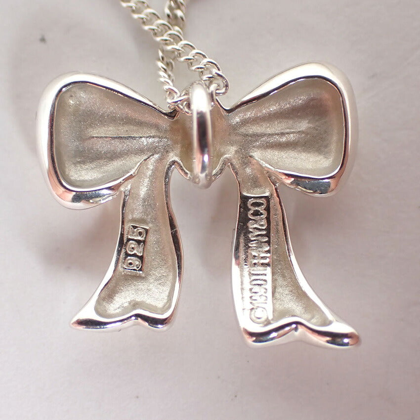 【中古】TIFFANY/ティファニー/925/リボン/ペンダント/ネックレス/j261-8