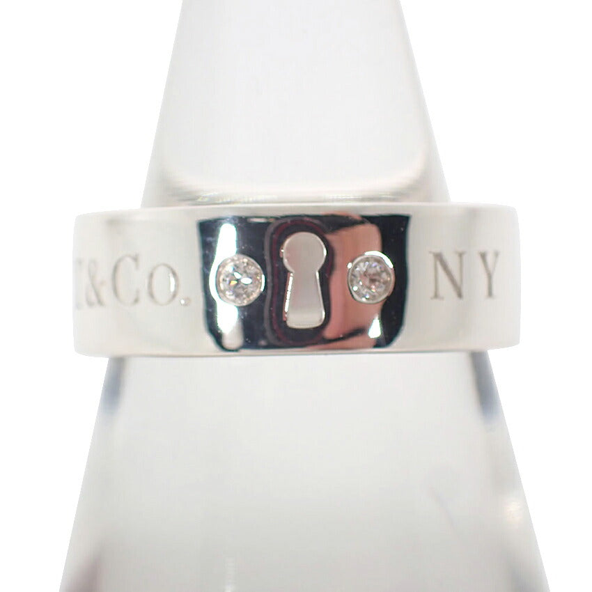 【中古】TIFFANY/ティファニー 925 キーホール ダイヤモンド２pc リング/10号/j262-10