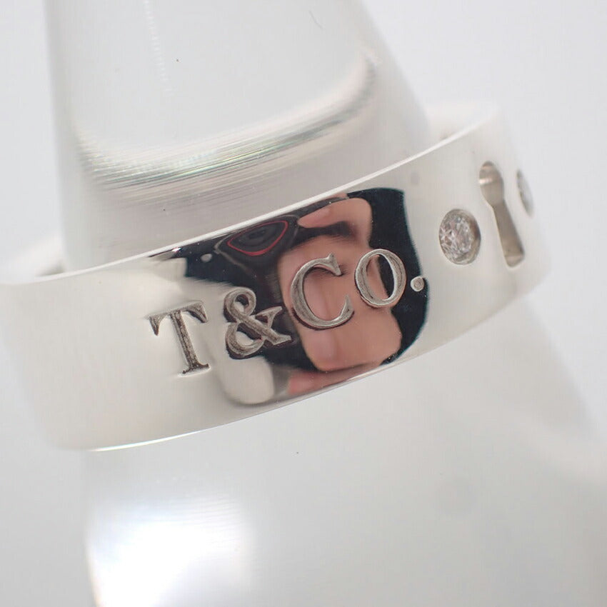 【中古】TIFFANY/ティファニー 925 キーホール ダイヤモンド２pc リング/10号/j262-10
