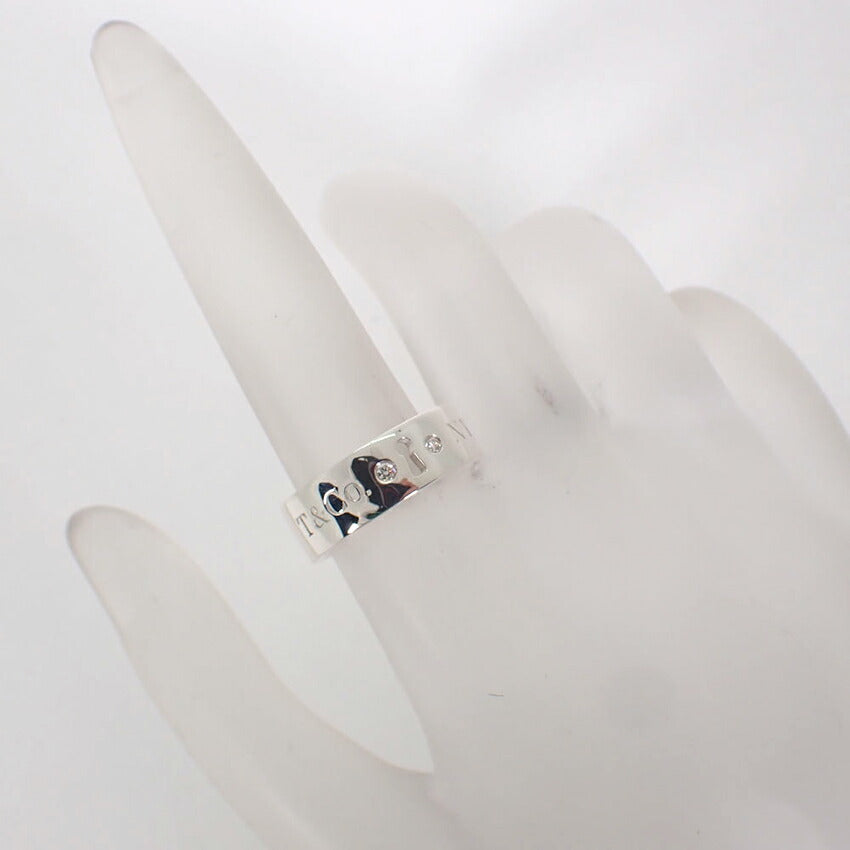 【中古】TIFFANY/ティファニー 925 キーホール ダイヤモンド２pc リング/10号/j262-10