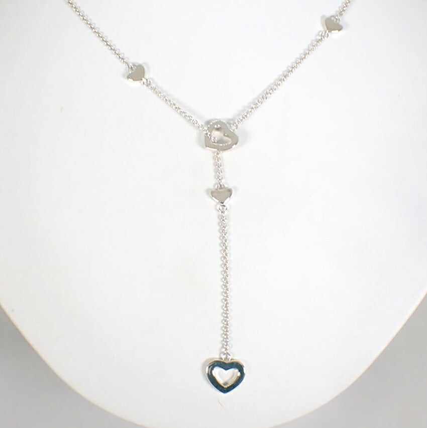 【中古】TIFFANY/ティファニー 925 ハートラリエット ネックレス/j262-1