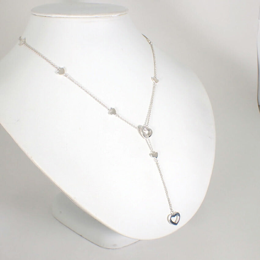【中古】TIFFANY/ティファニー 925 ハートラリエット ネックレス/j262-1