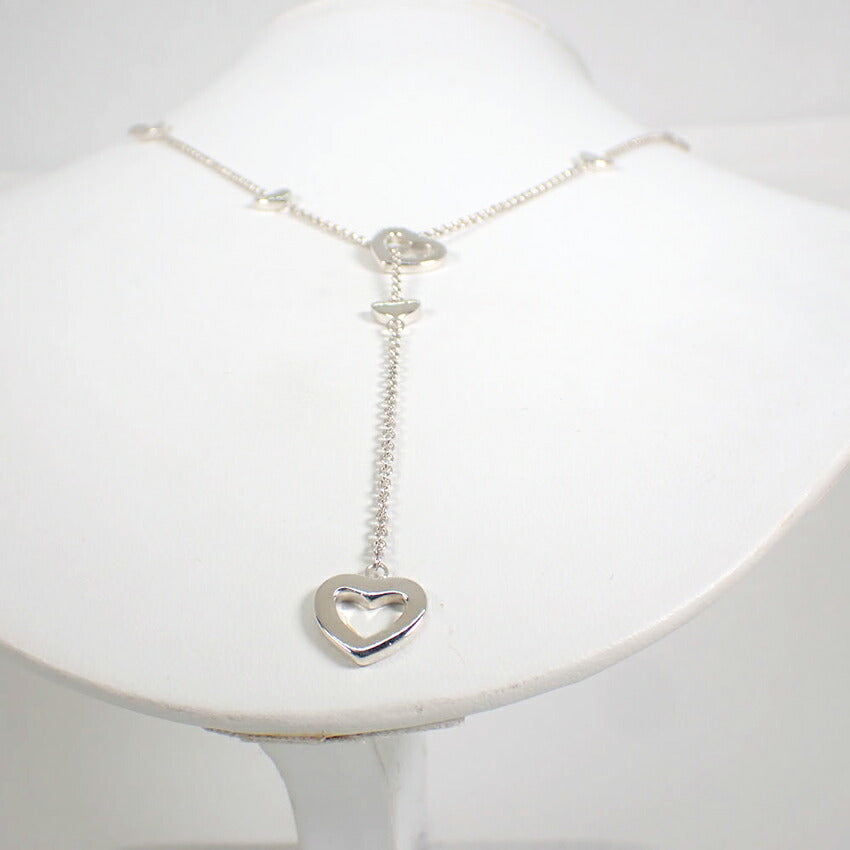 【中古】TIFFANY/ティファニー 925 ハートラリエット ネックレス/j262-1
