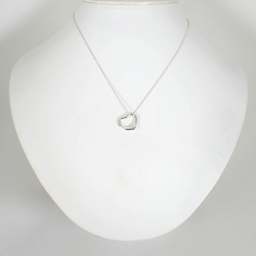 【中古】TIFFANY/ティファニー 925 オープンハート ペンダント/ネックレス/j262-2
