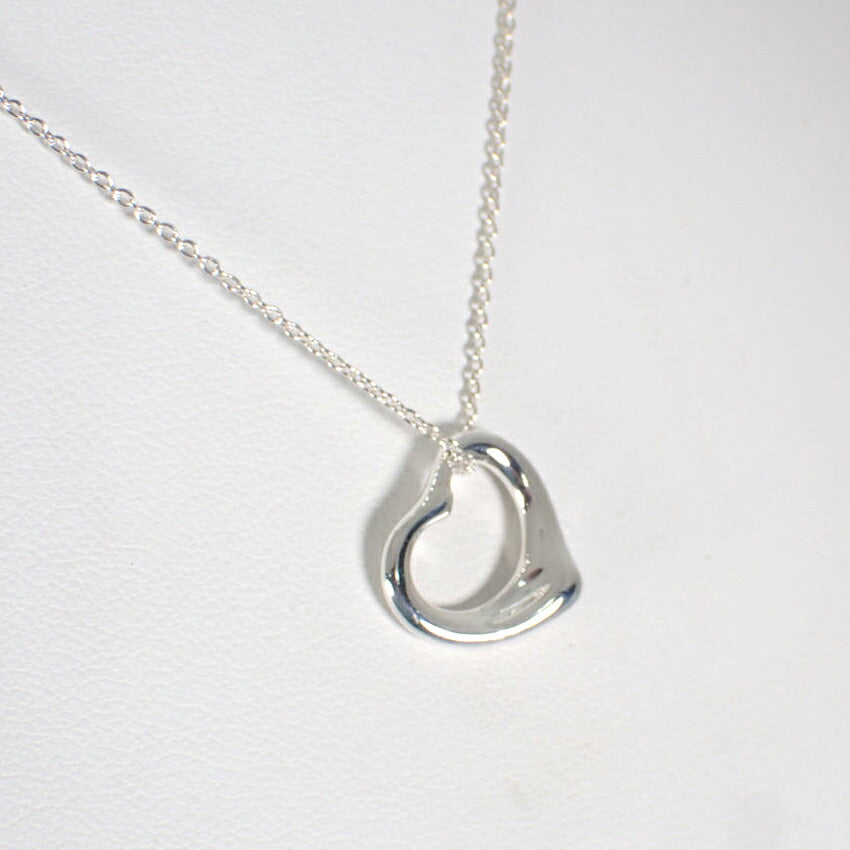 【中古】TIFFANY/ティファニー 925 オープンハート ペンダント/ネックレス/j262-2