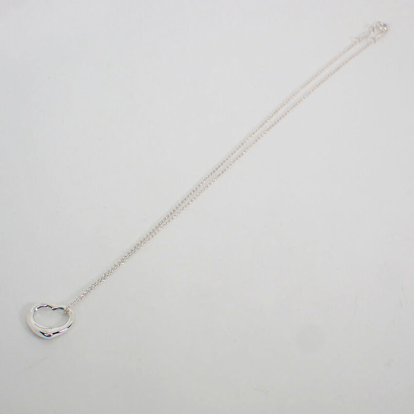 【中古】TIFFANY/ティファニー 925 オープンハート ペンダント/ネックレス/j262-2
