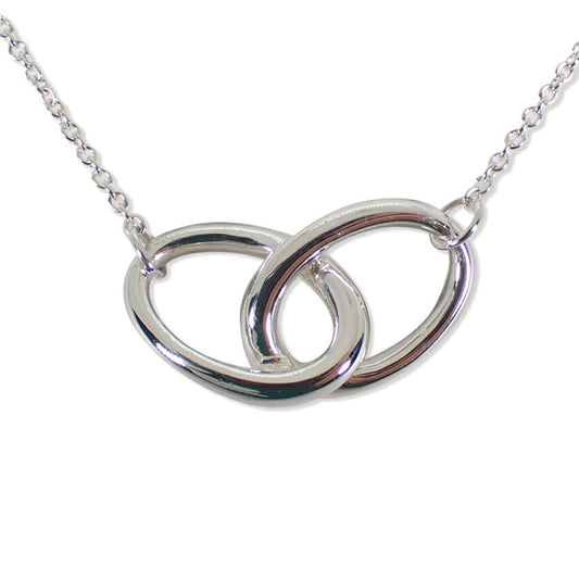 【中古】TIFFANY/ティファニー 925 ダブルループ ネックレス/j262-3