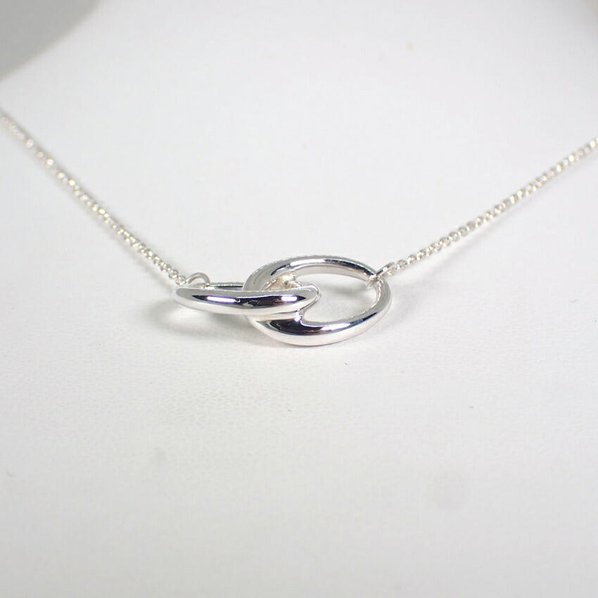 【中古】TIFFANY/ティファニー 925 ダブルループ ネックレス/j262-3