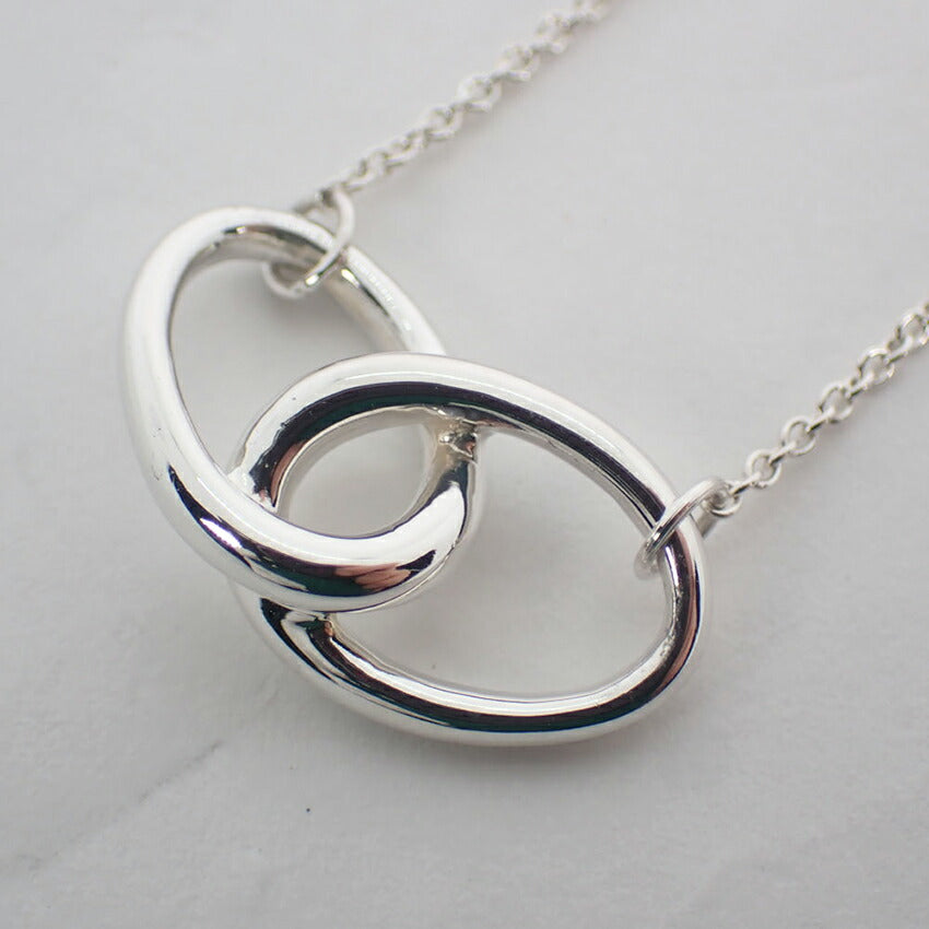 【中古】TIFFANY/ティファニー 925 ダブルループ ネックレス/j262-3