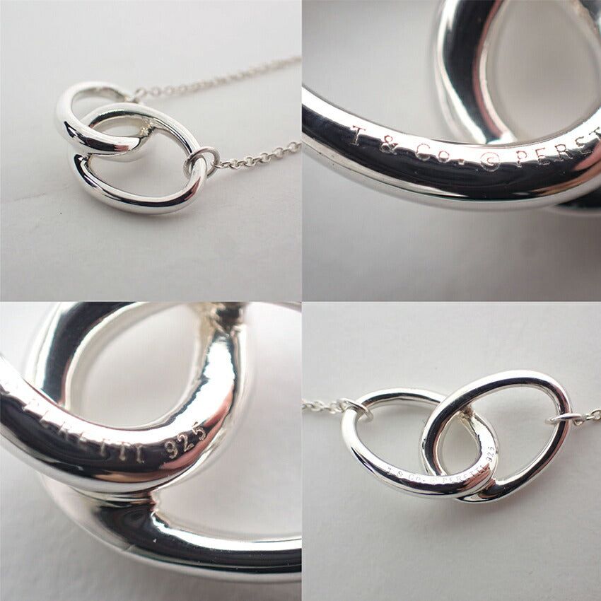 【中古】TIFFANY/ティファニー 925 ダブルループ ネックレス/j262-3