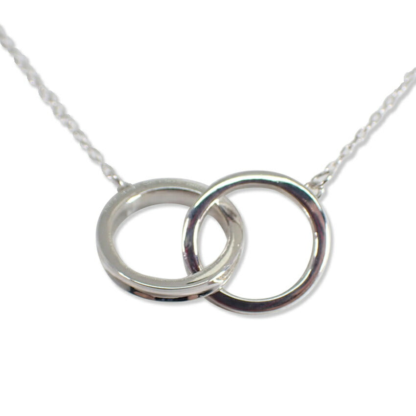 【中古】TIFFANY/ティファニー 925 1837 ダブルリング ペンダント/ネックレス/j264-2