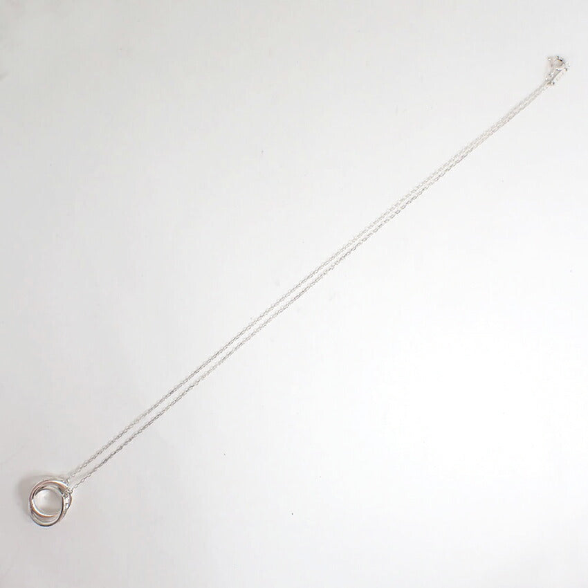 【中古】TIFFANY/ティファニー 925 1837 ダブルリング ペンダント/ネックレス/j264-2