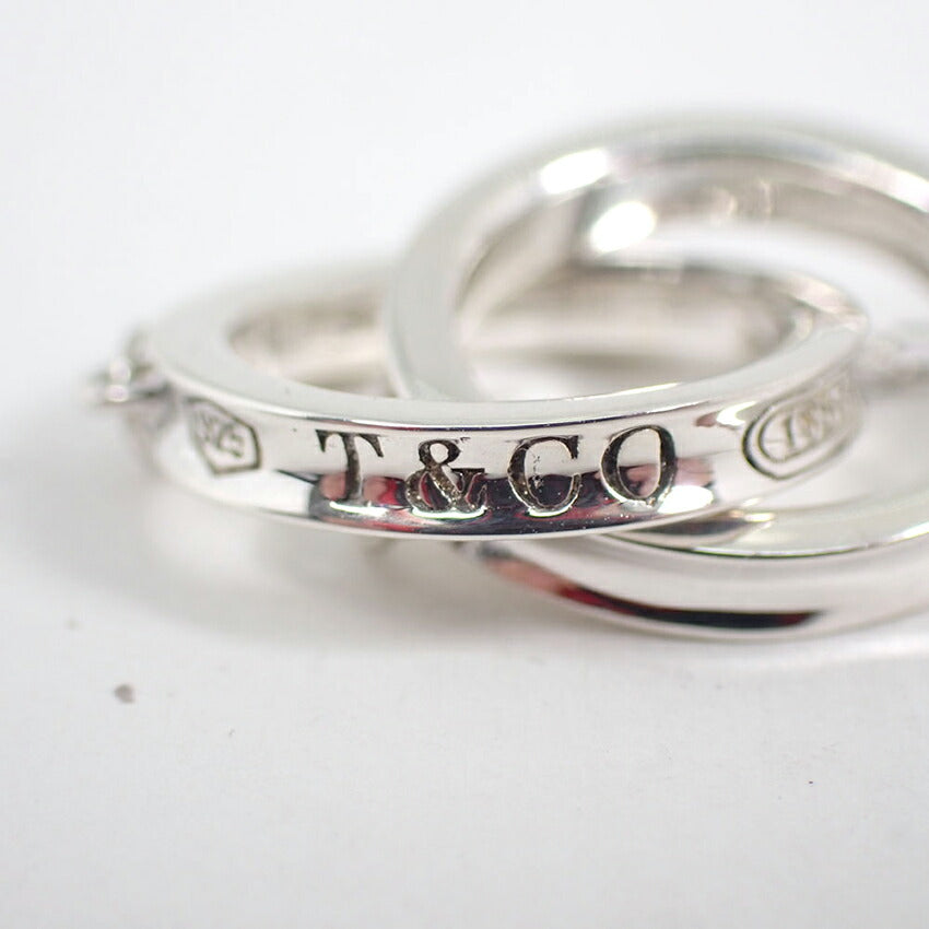 【中古】TIFFANY/ティファニー 925 1837 ダブルリング ペンダント/ネックレス/j264-2