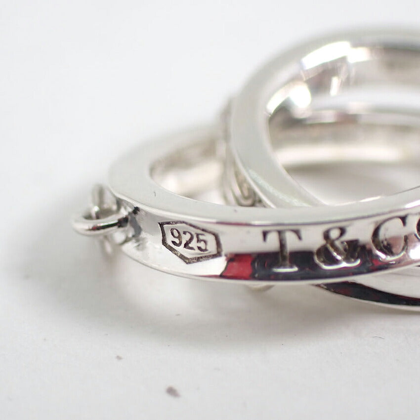 【中古】TIFFANY/ティファニー 925 1837 ダブルリング ペンダント/ネックレス/j264-2
