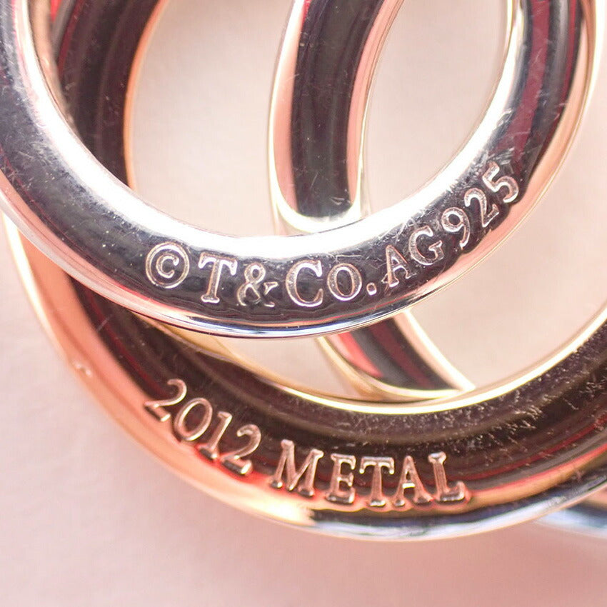 【中古】TIFFANY/ティファニー 925/メタル 1837 トリプル インターロッキング ペンダント/ネックレス/j264-5