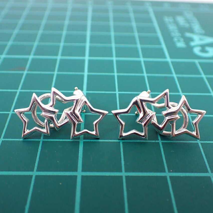 【中古】TIFFANY/ティファニー 925 トリプルスター イヤリング/j264-6