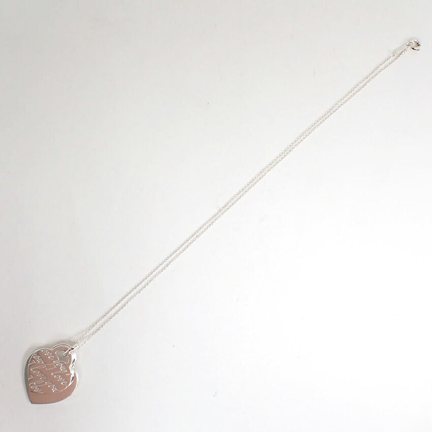 【中古】TIFFANY/ティファニー 925 アイラブユー ダブルハートタグ ネックレス/ペンダント/j264-7