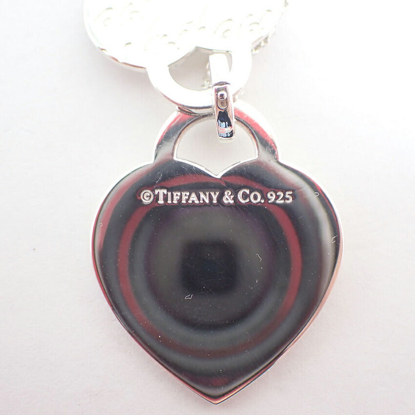 【中古】TIFFANY/ティファニー 925 アイラブユー ダブルハートタグ ネックレス/ペンダント/j264-7