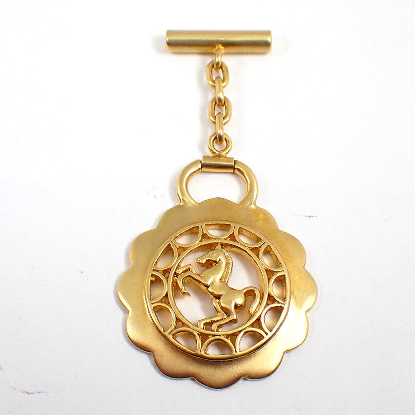 【中古】HERMES/エルメス シュバル フルール ホース カフス/j265-2