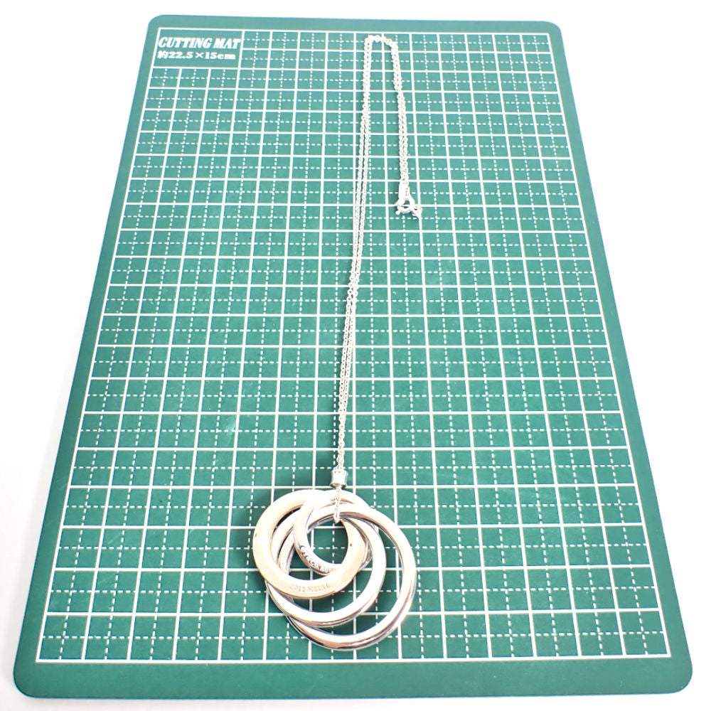【中古】TIFFANY/ティファニー 925/メタル 1837 クアドラプル インターロッキング ペンダント/ネックレス/j265-3