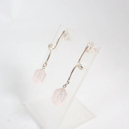 【中古】TIFFANY/ティファニー 925 ローズクォーツ ピアス/j265-8